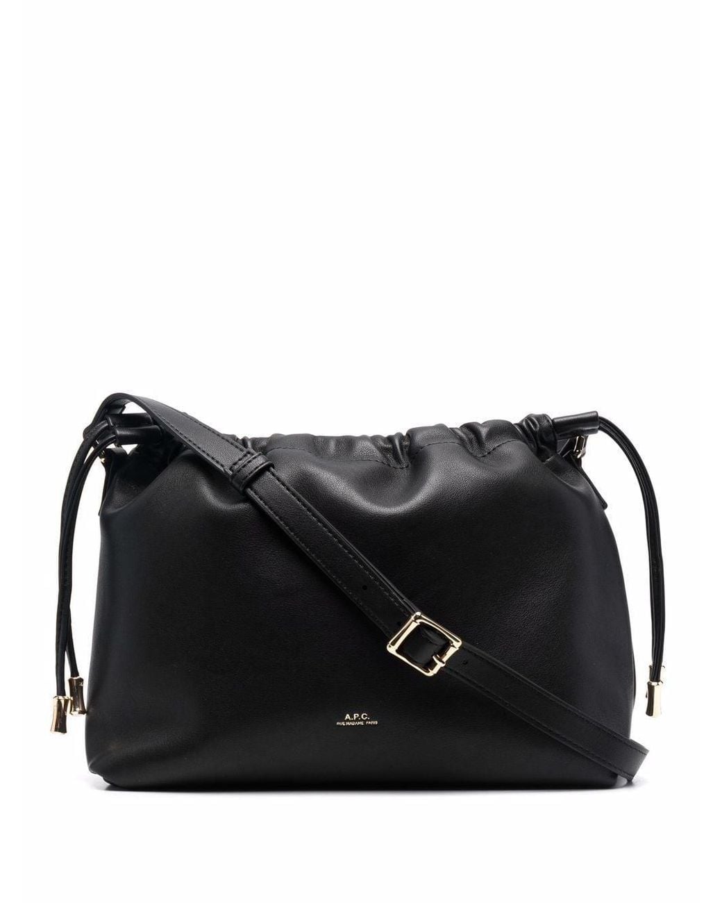 A.P.C. Crossbody Bag With Logo Lettering On The Front And Drawstring ...
