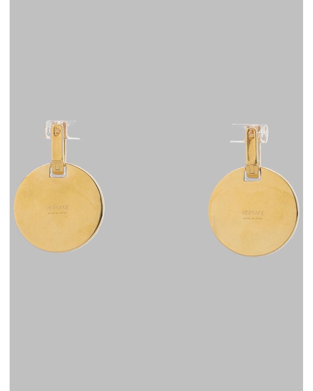 Versace Metallic Versa-Style Mini Goldtone Earrings