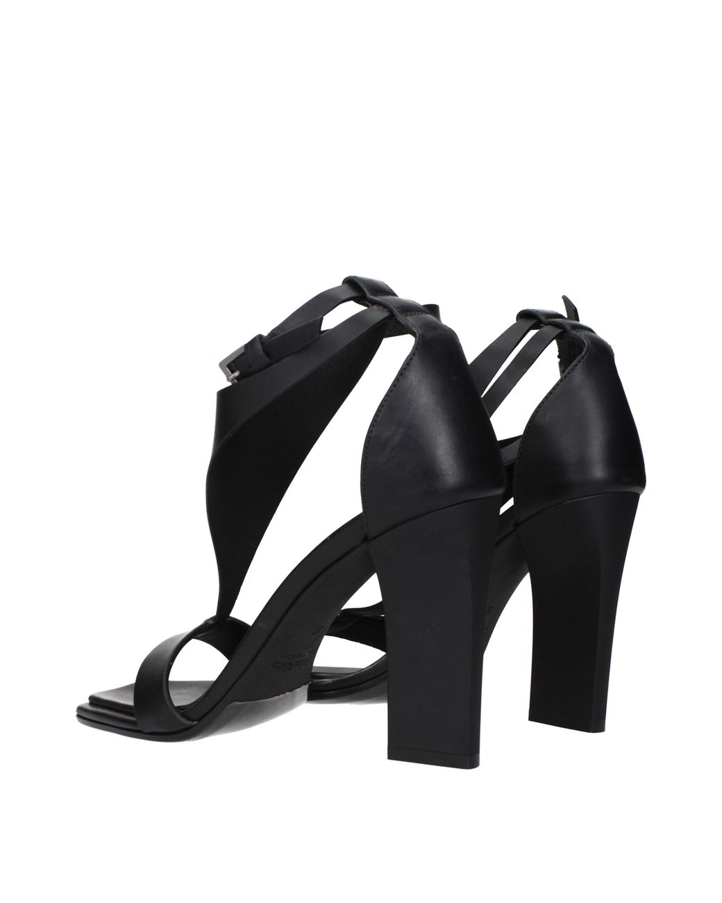 Max Mara Black Heeled Sandals Ankle Strap