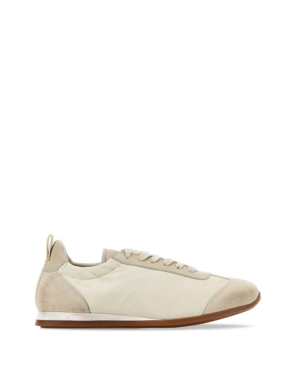Uma Wang White Ivory Lace Up Sneakers