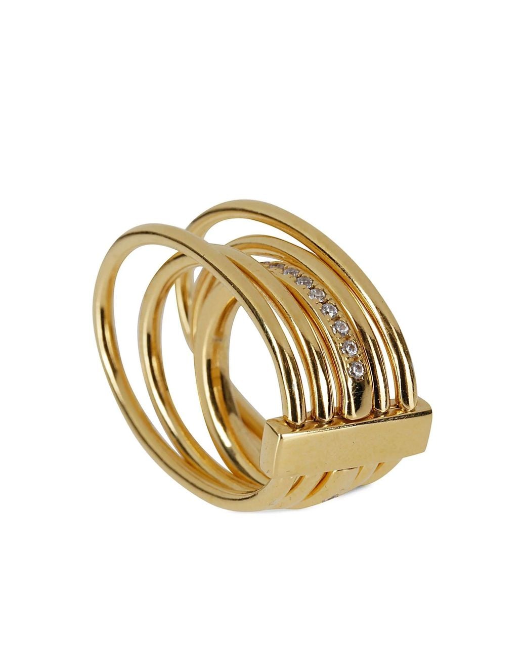 Panconesi Metallic Solar Crystal Ring
