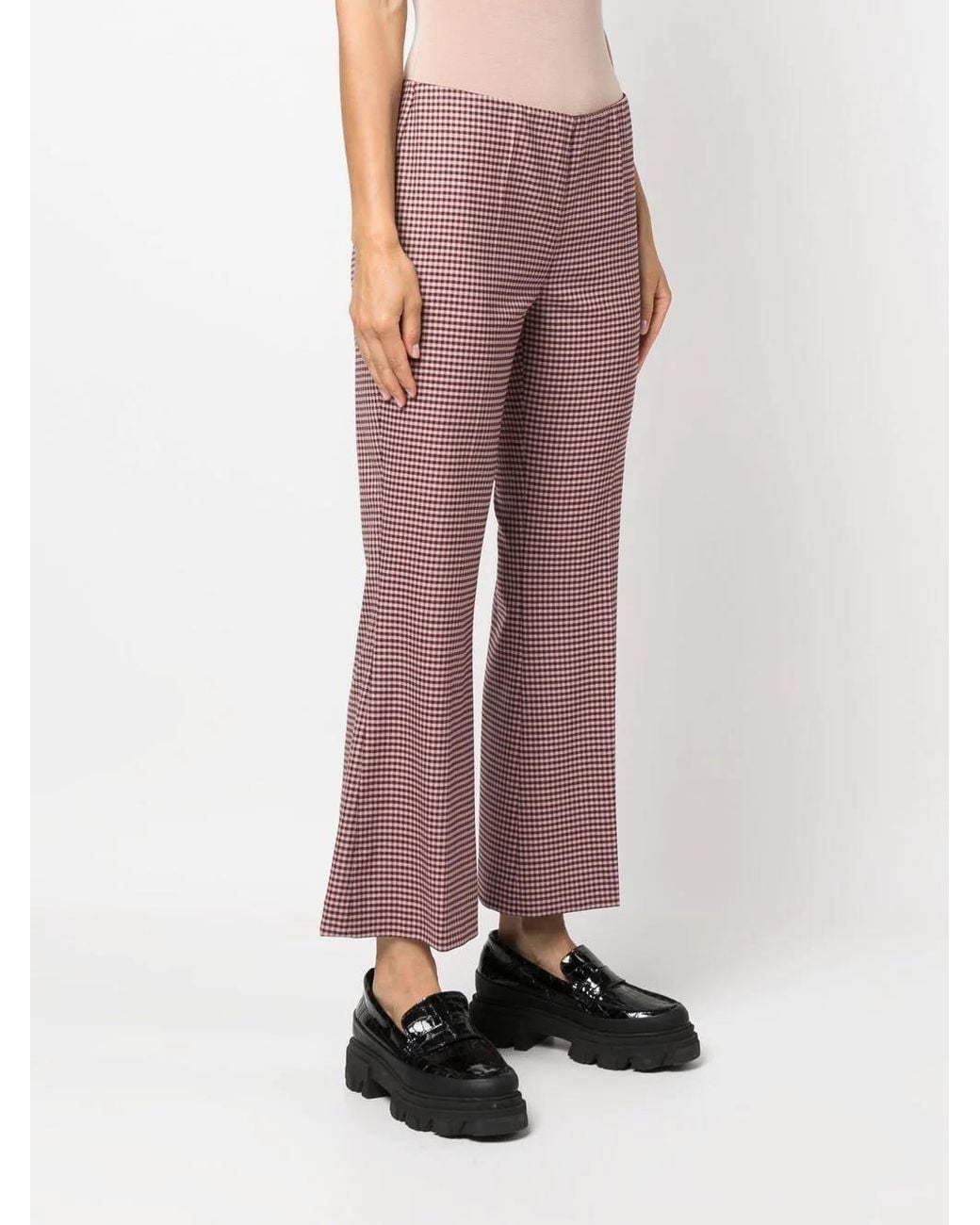 P.A.R.O.S.H. Houndstooth Flared Trousers