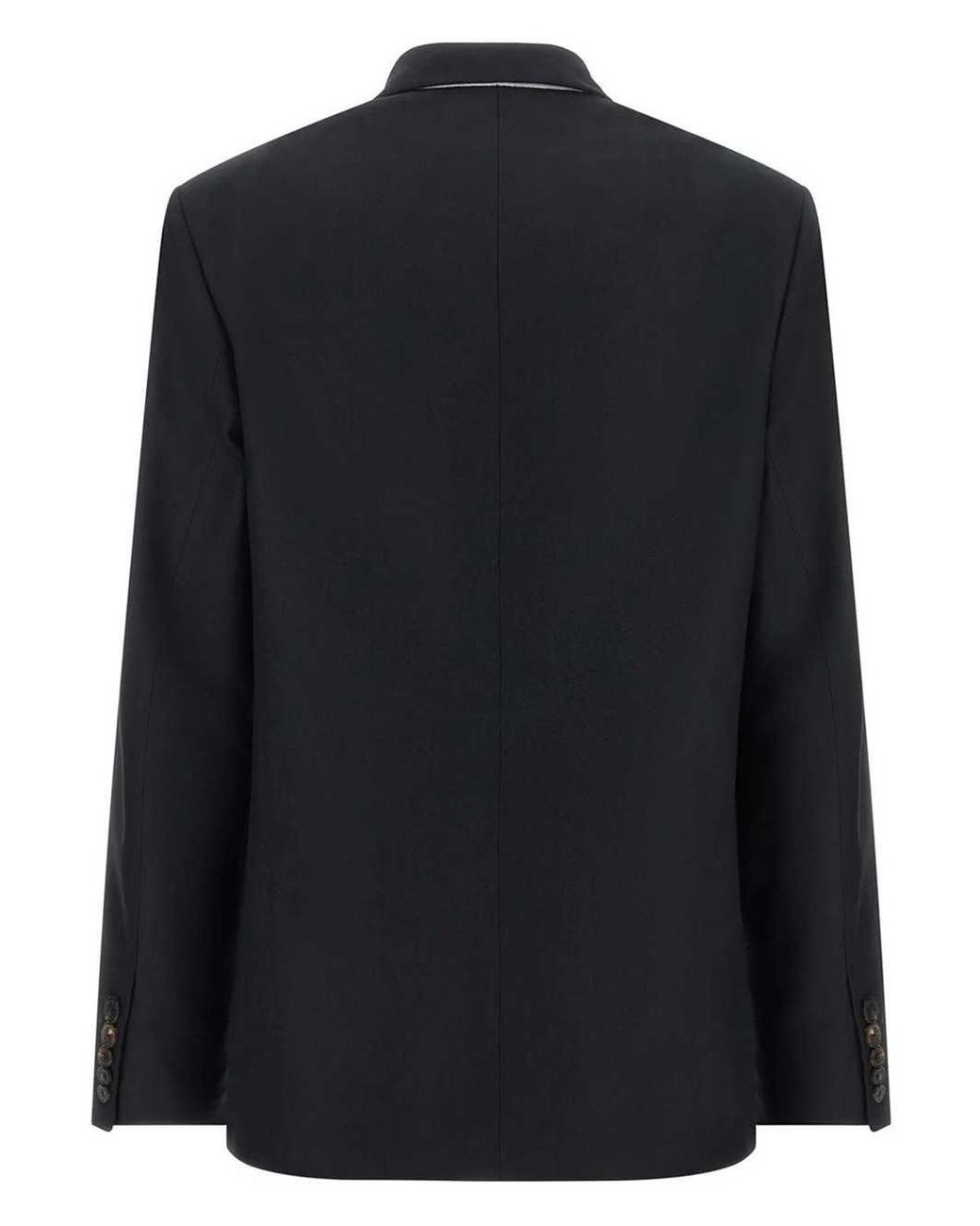 Dries Van Noten Black Embroidered Double-Breasted Blazer
