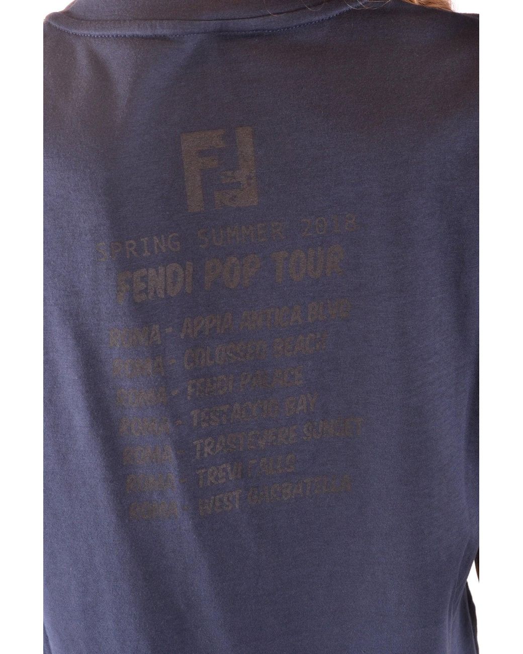 Fendi Gray Tshirt Short Sleeves