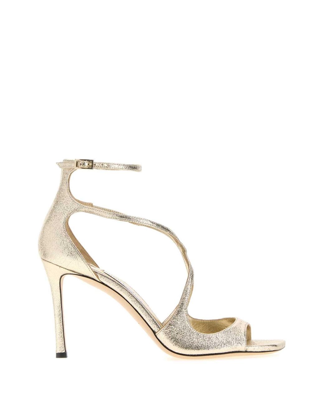 Jimmy Choo White Fabric Azia 95 Sandals