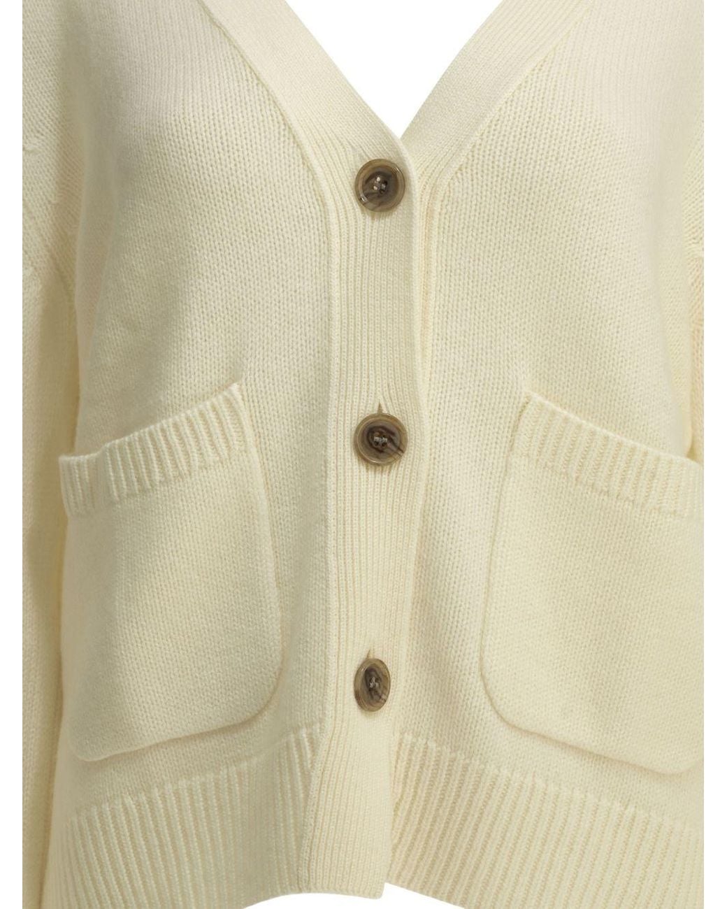 Lisa Yang White Danni Cashmere Cardigan