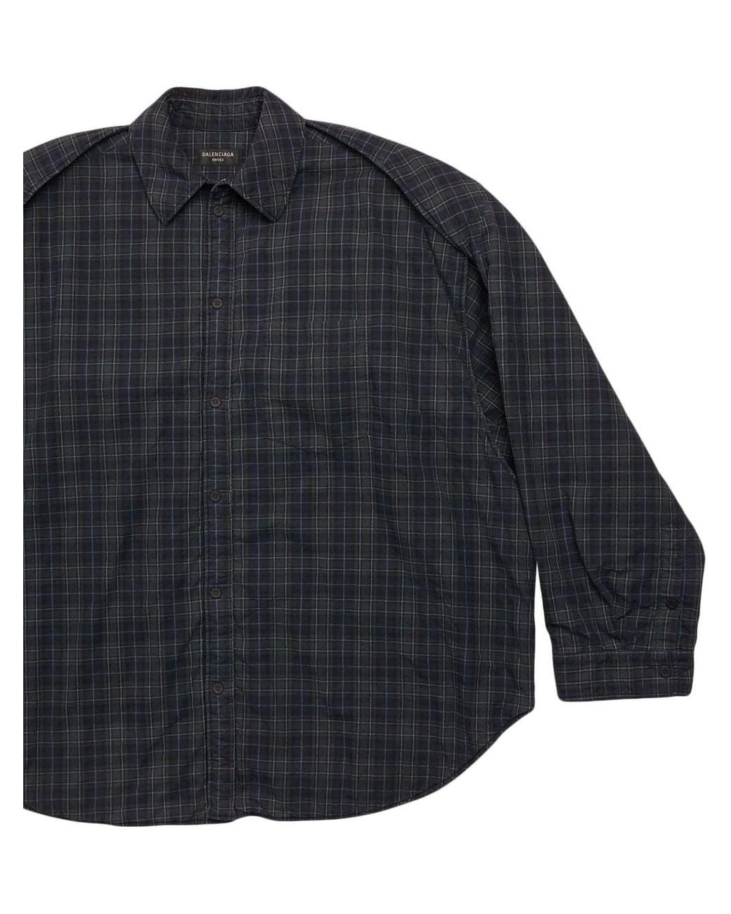 Balenciaga Blue Shirt With Removable Sleeves