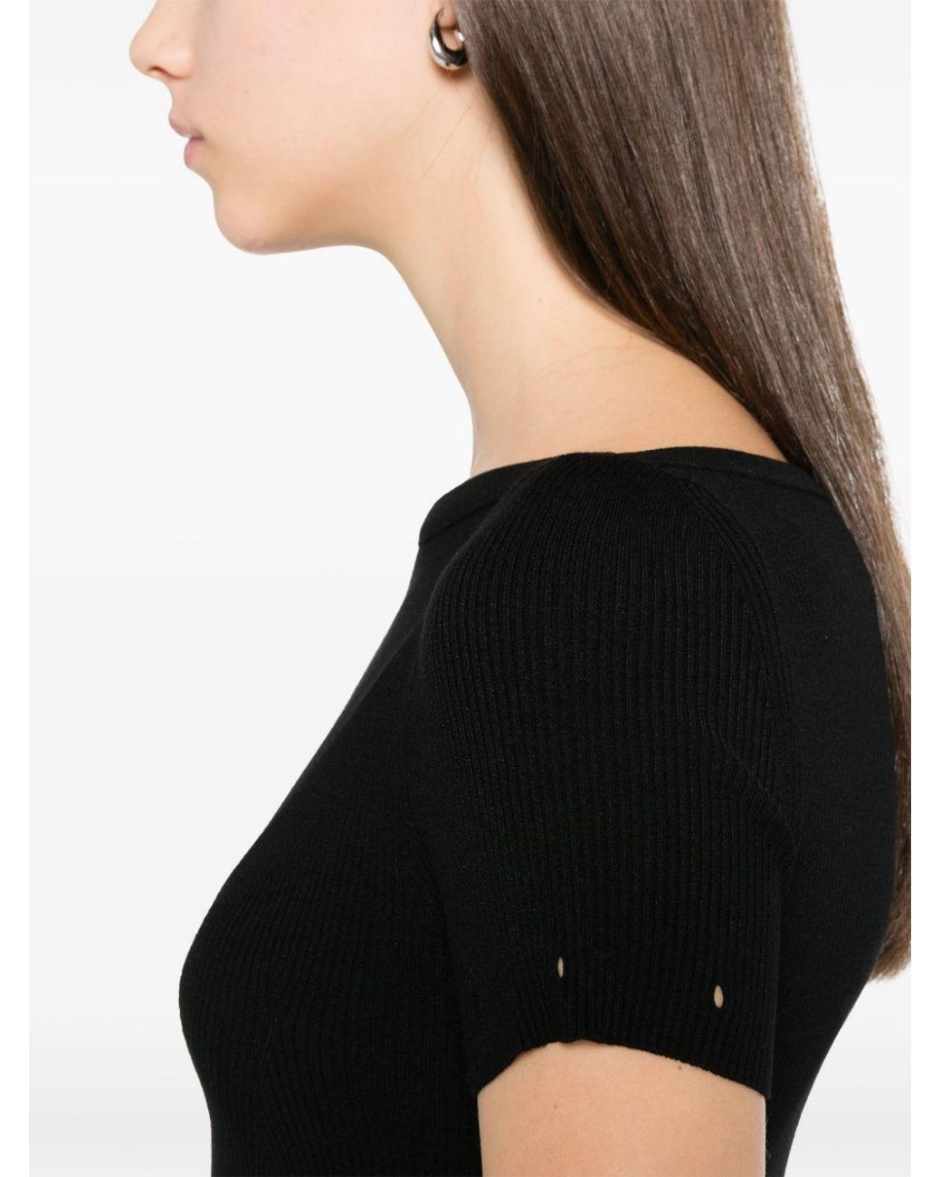 SPORTMAX PRE Black Knitted Long Dress
