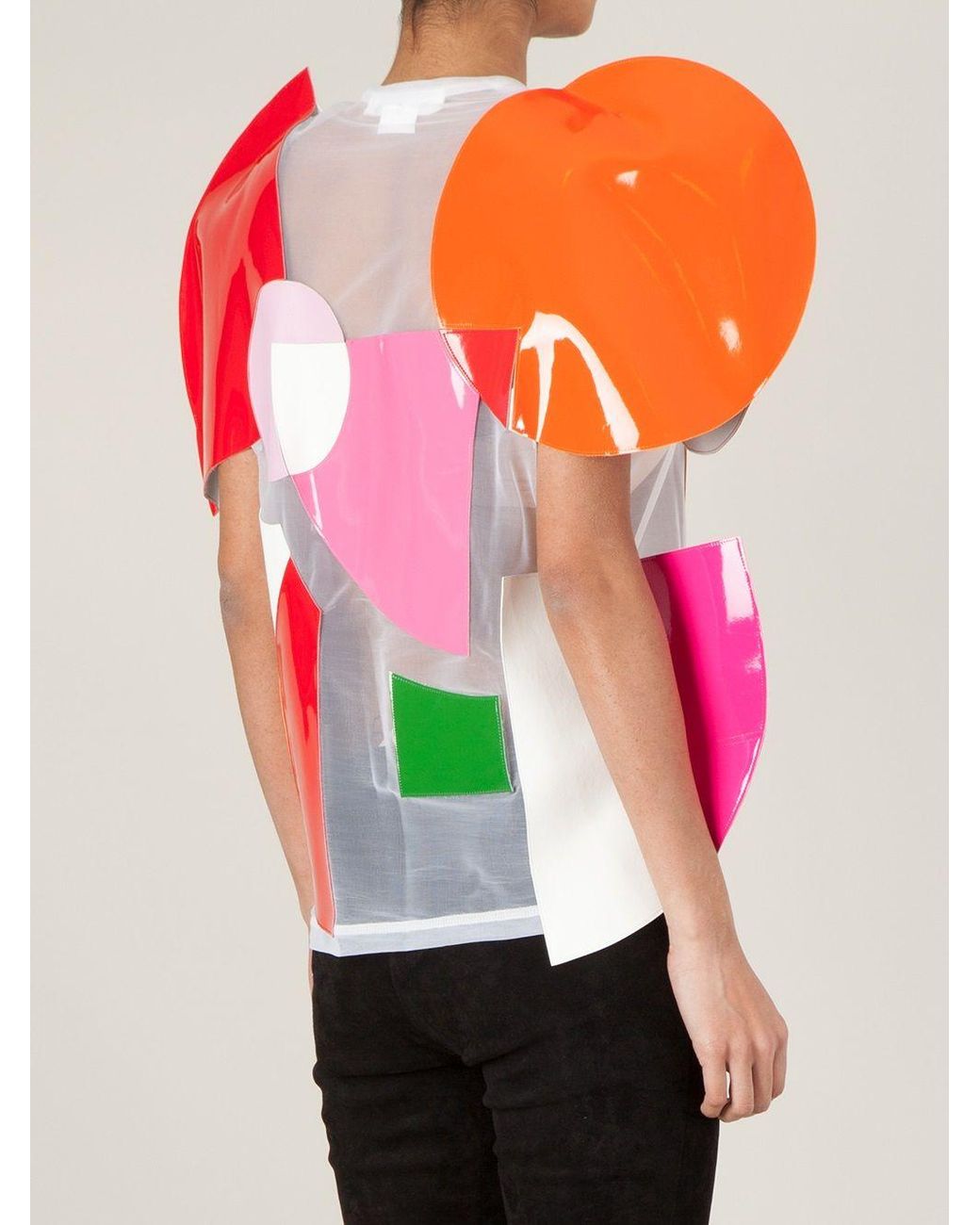 Junya Watanabe Red Patchwork Top