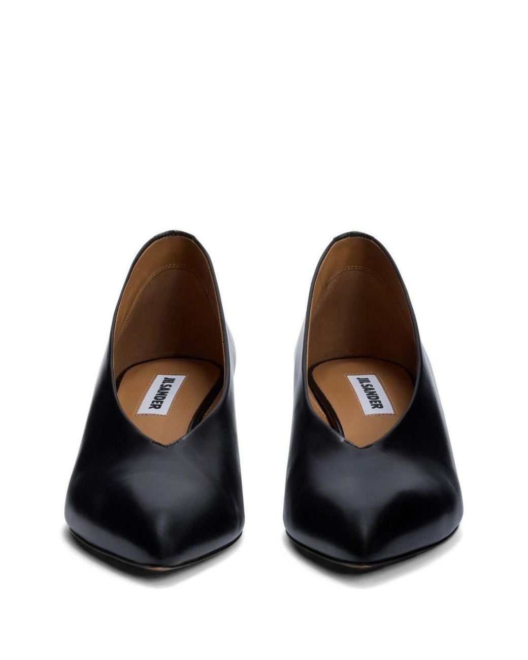 Jil Sander Blue Arc Leather Pumps
