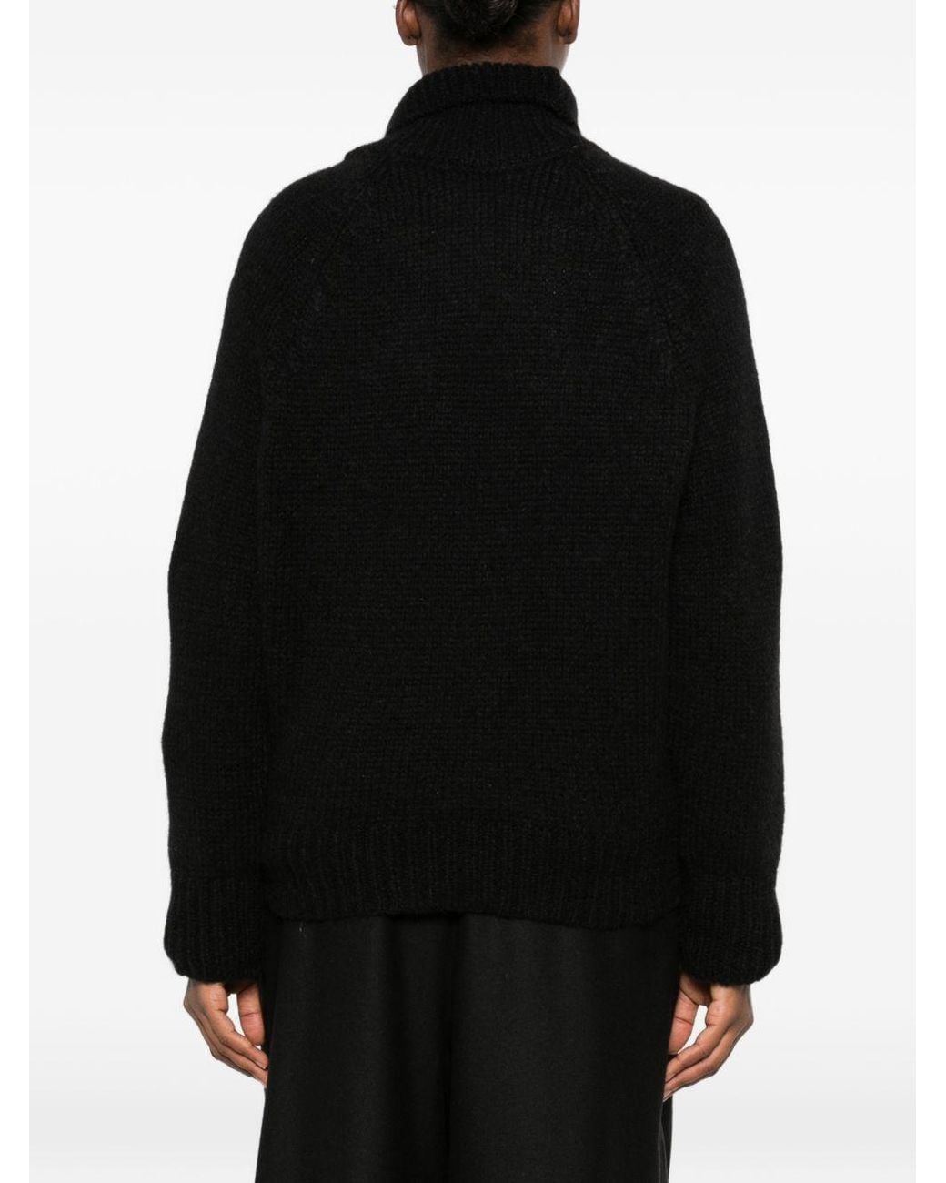 Susanne Bommer Black Wool Turtle Neck Jumper