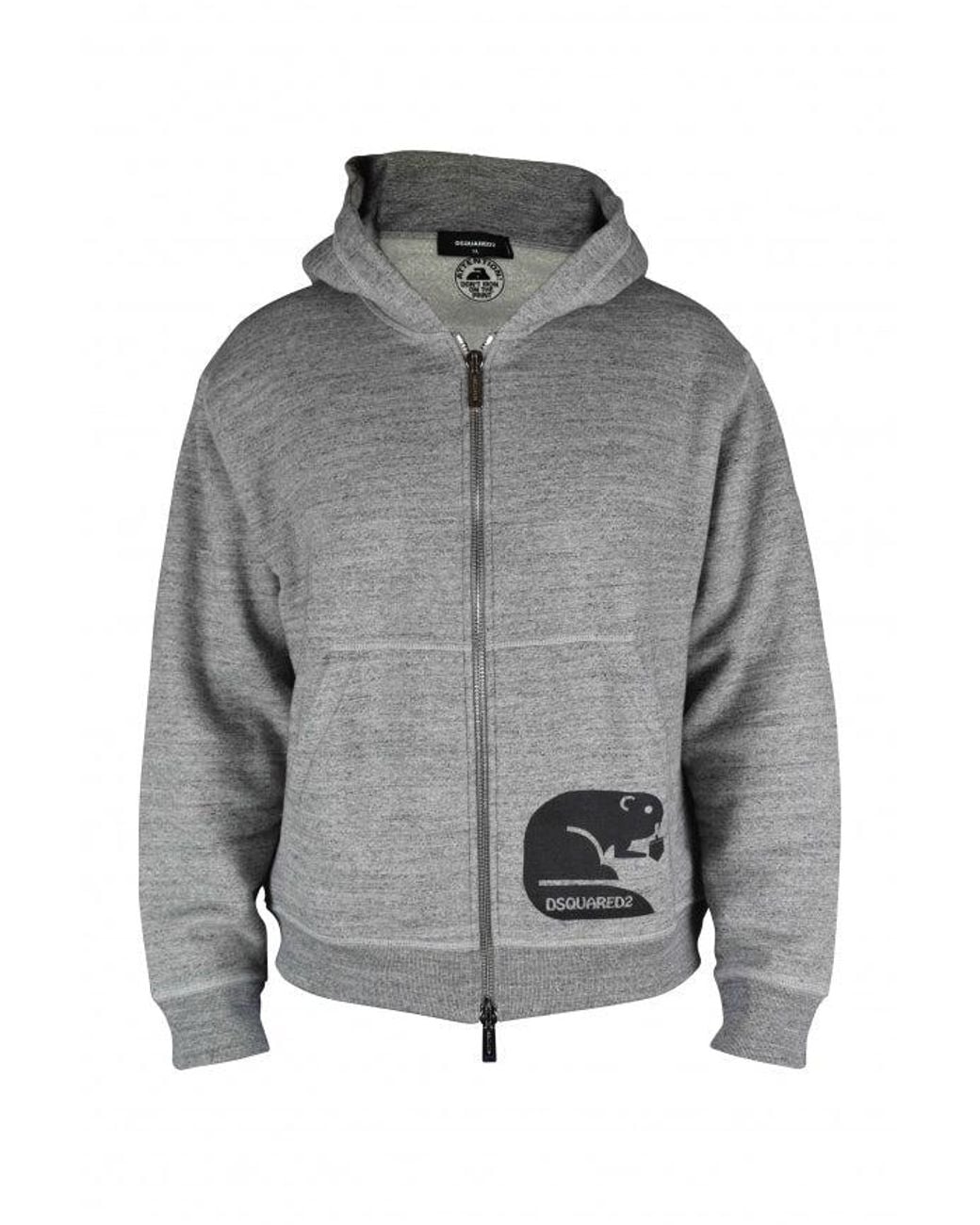 DSquared² Gray Cotton Zip-Up Cardigan Waistcoat