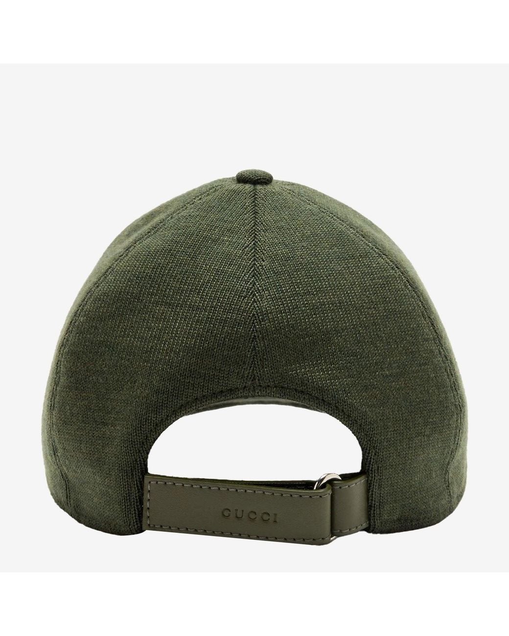 Gucci Green Wool Baseball Cap With Logo