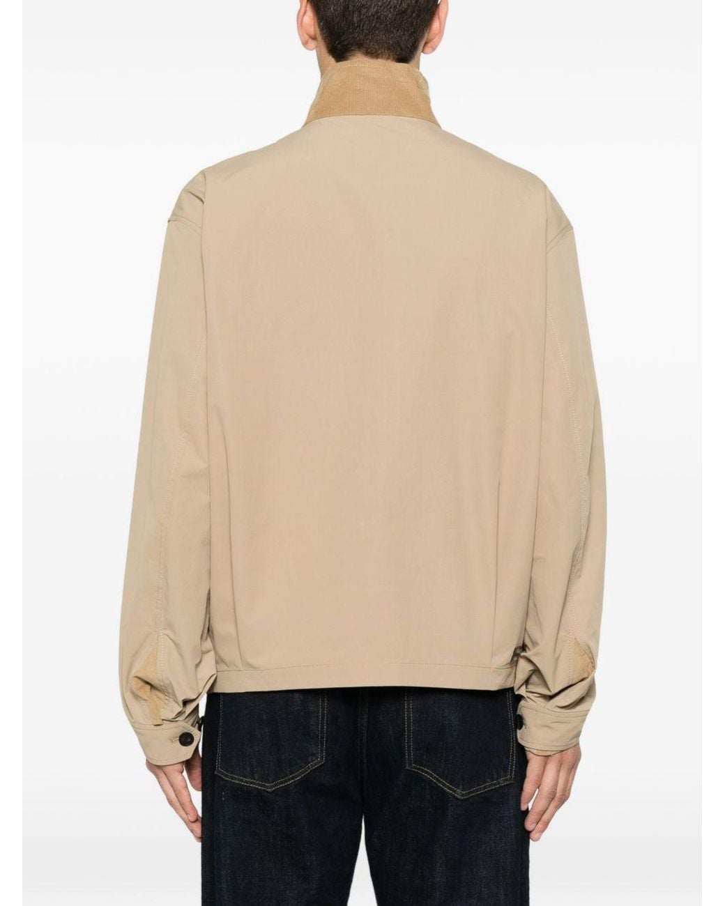 Emporio Armani Natural Nylon Bomber Jacket