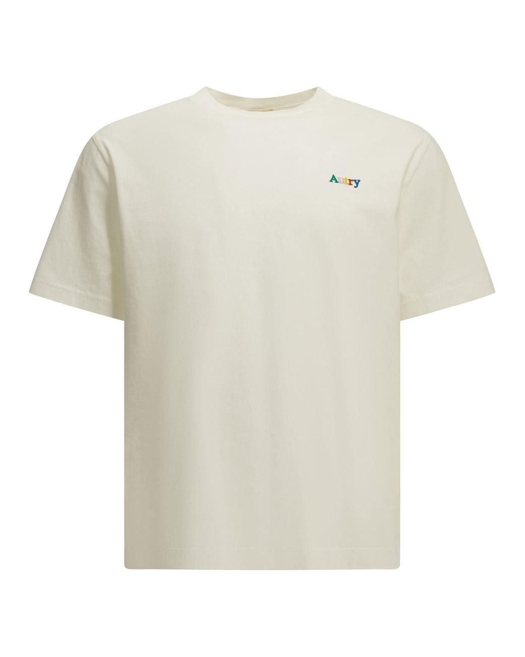 Autry White Crew Neck T Shirt With Logo