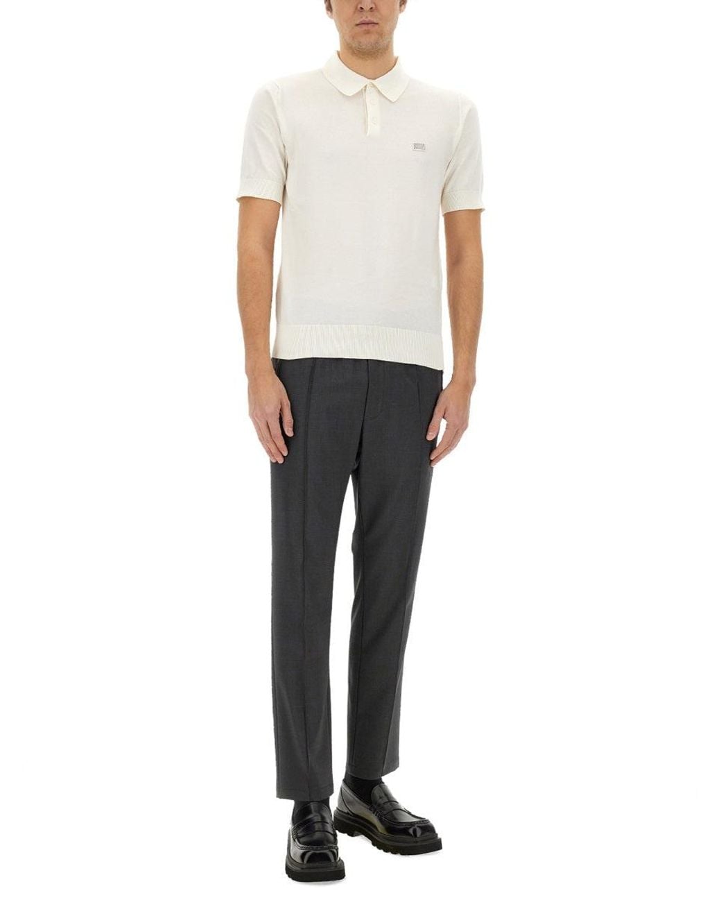 Dolce & Gabbana White Polo With Logo