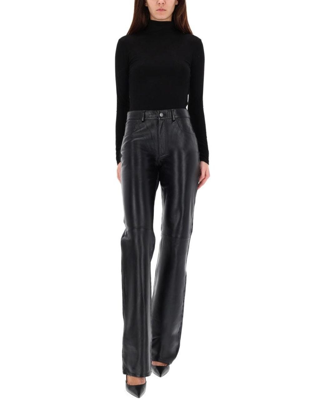 Haikure Blue "Star Denim & Leather" Pants