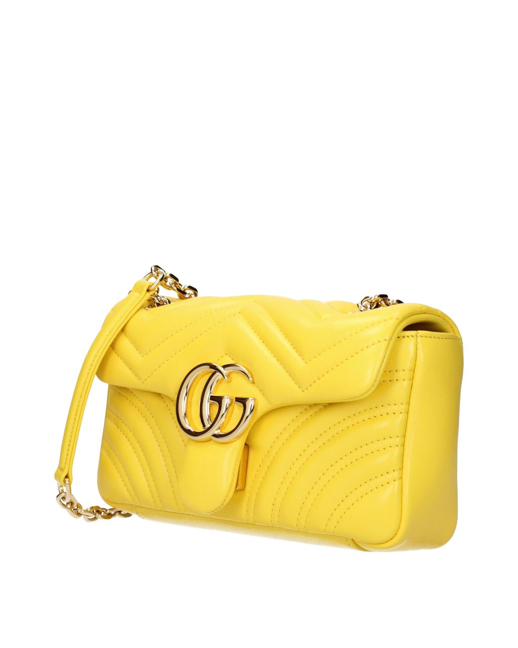 Gucci Yellow Marmont Shoulder Bags Leather