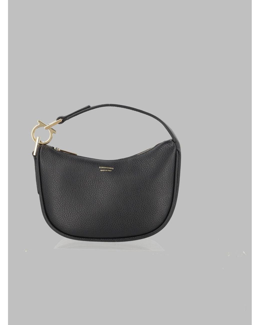 Ferragamo Gray Borsa Hobo "North South" Mini