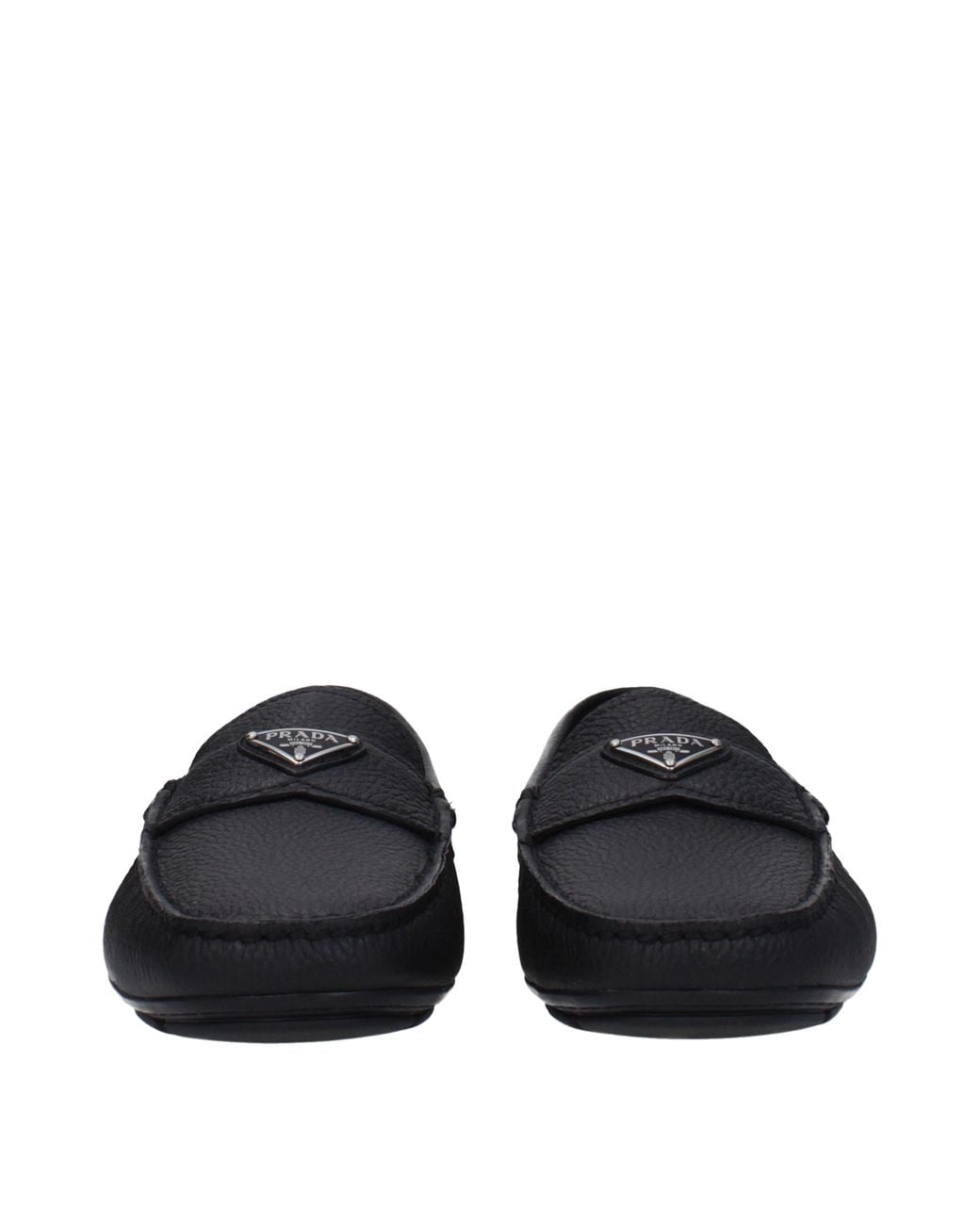 Prada Black Leather Loafers