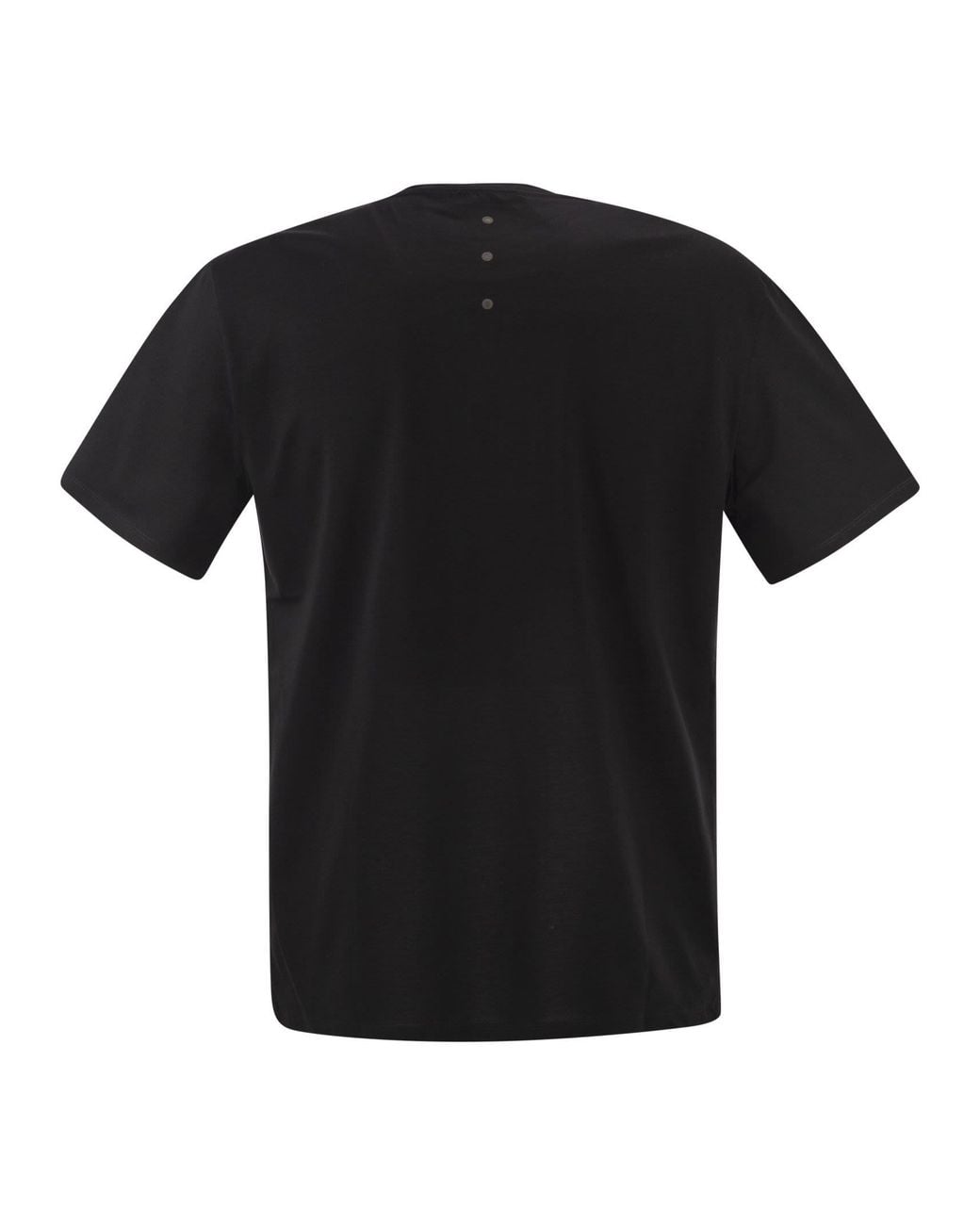 Premiata Black Cotton T-Shirt With Technical Detail And Logo for men