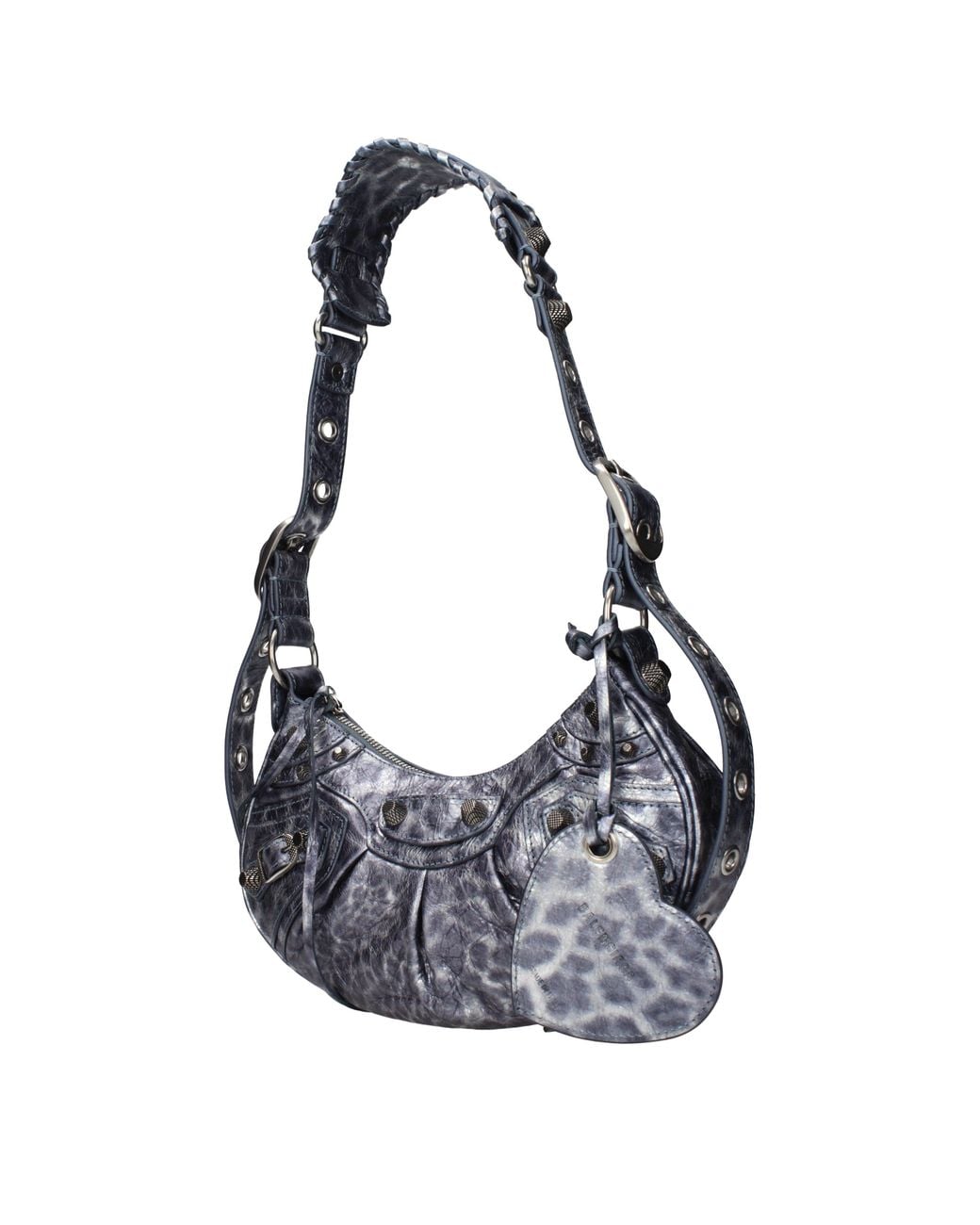 Balenciaga Gray Le Cagole Shoulder Bags Leather