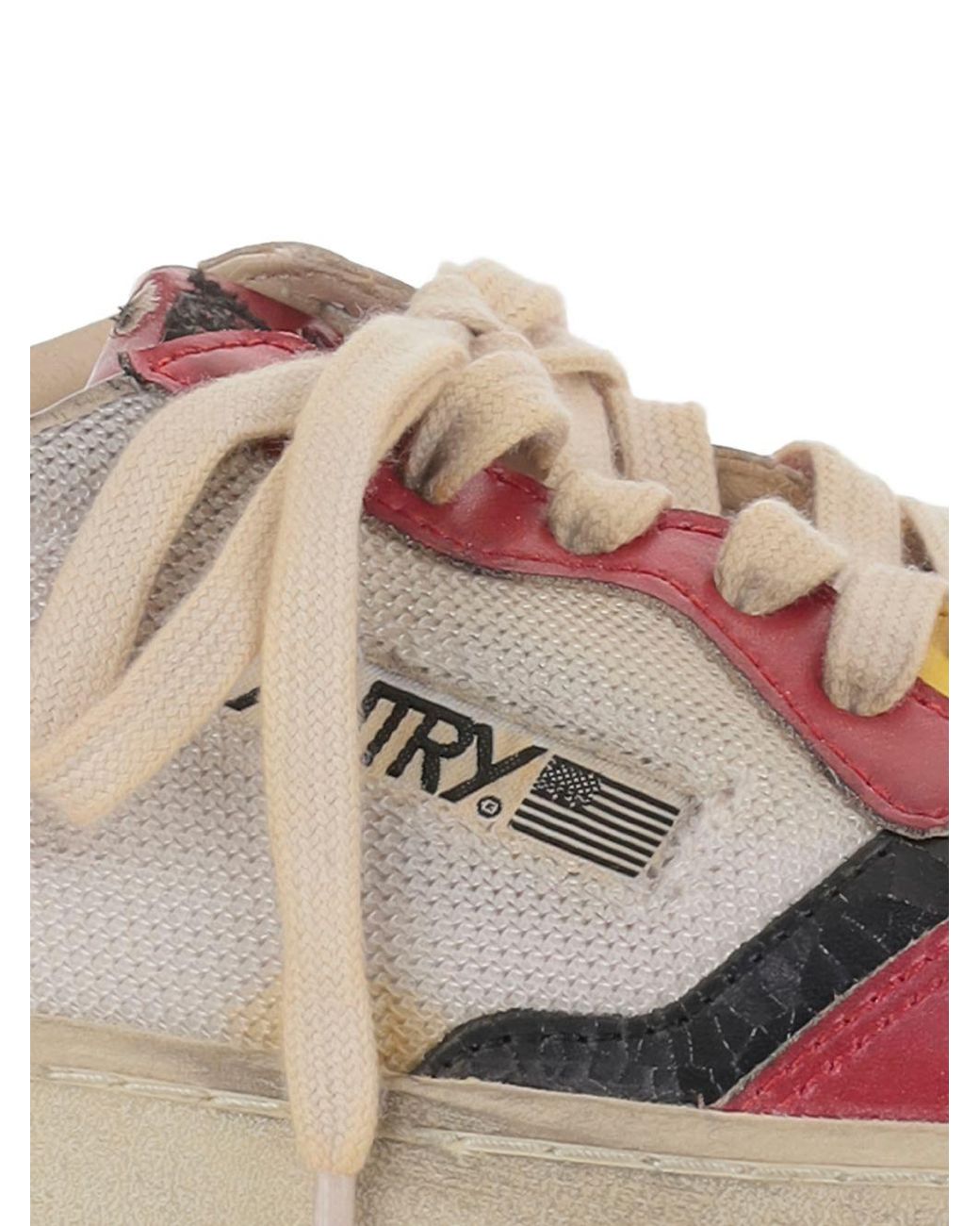 Autry Pink Medalist Super Vintage Sneakers