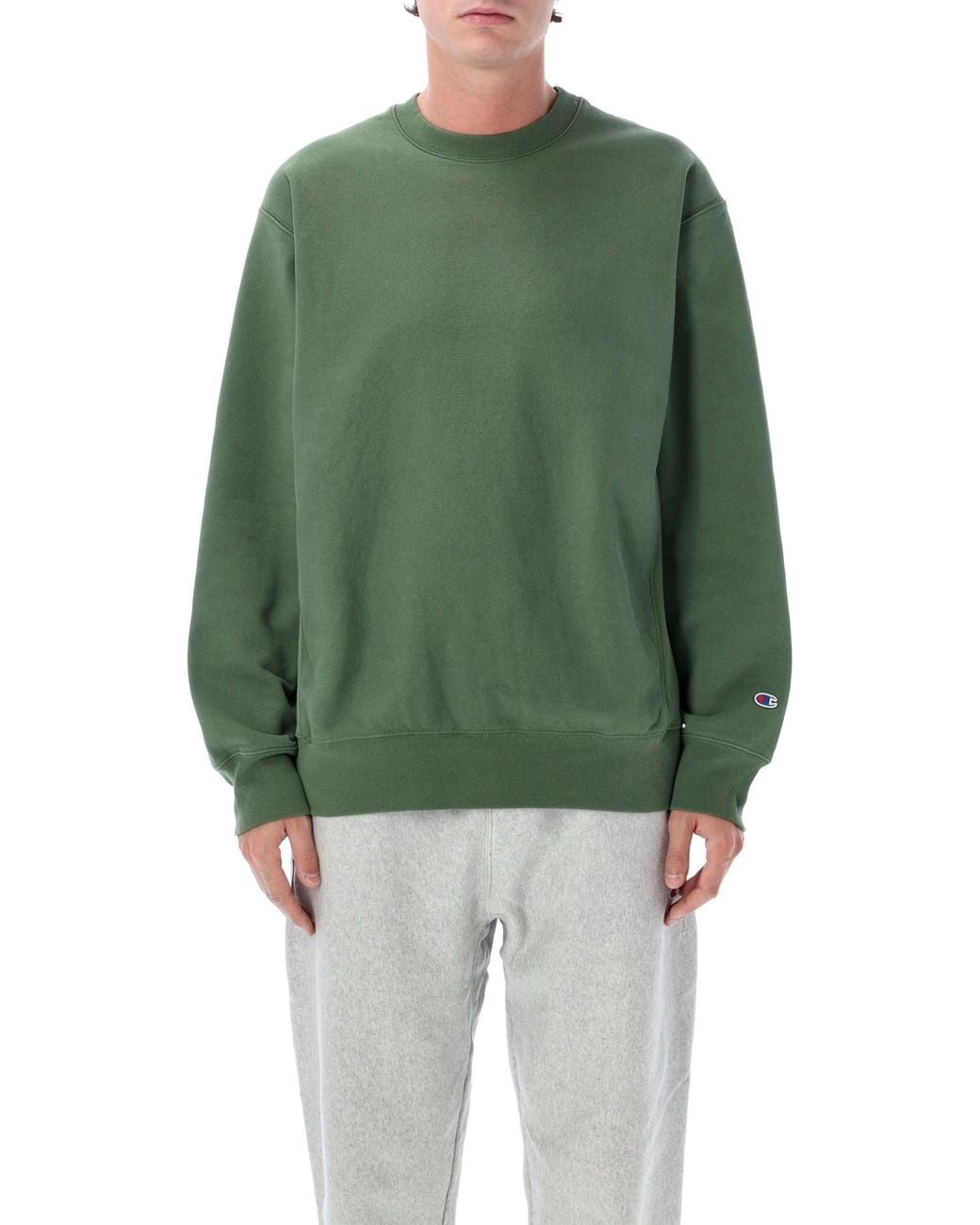 Champion Green Reverse Weave Crewneck Sweatshirt