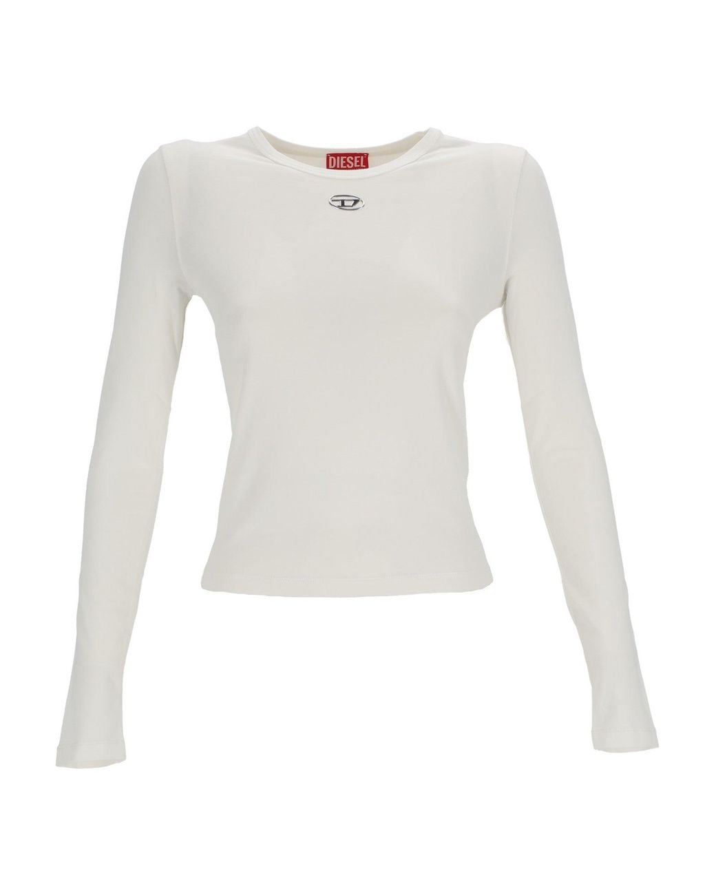 DIESEL White T Uncutieslong Ls Od Top