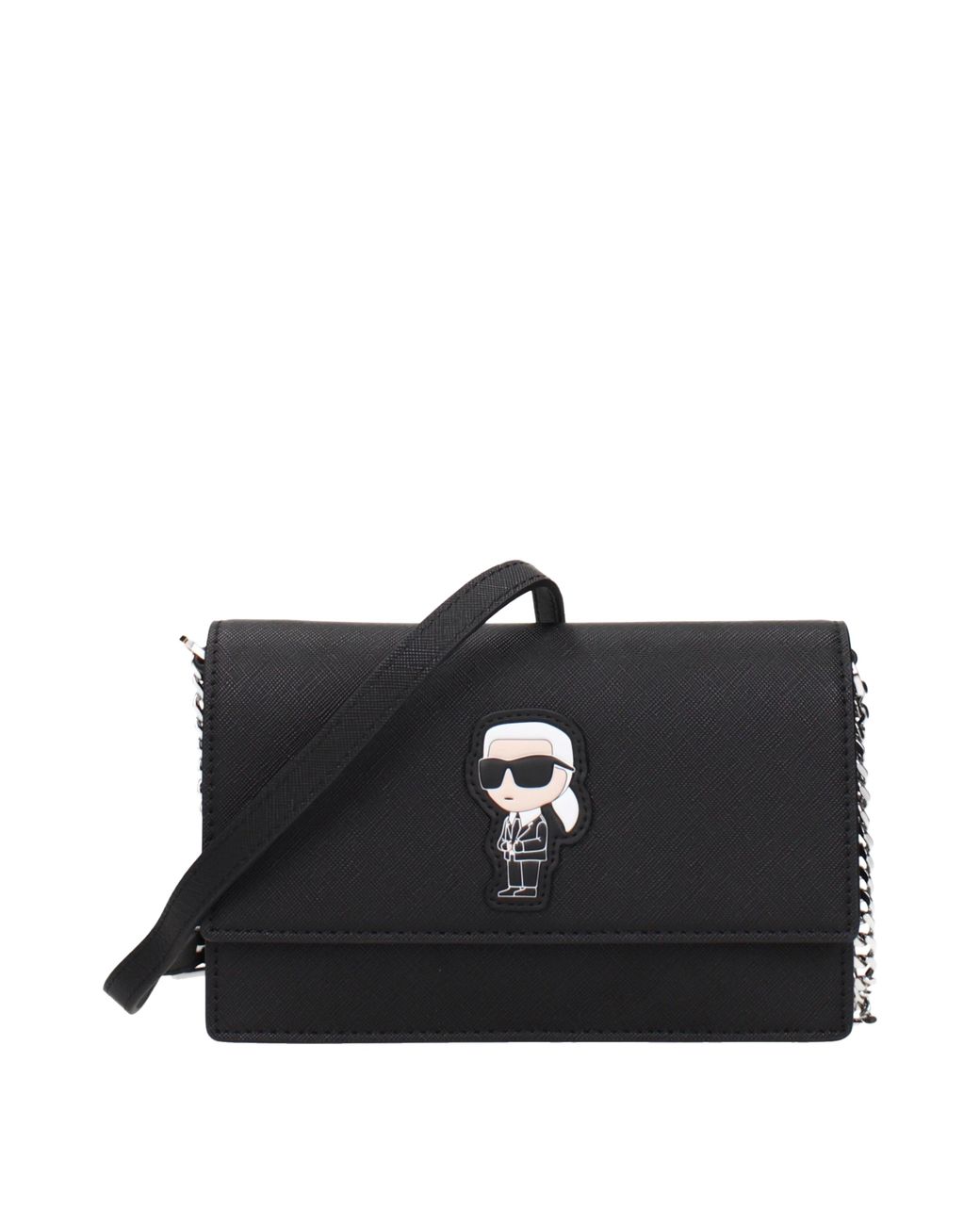 Karl Lagerfeld Black Bags With Tracolla Icon Polyurethane And
