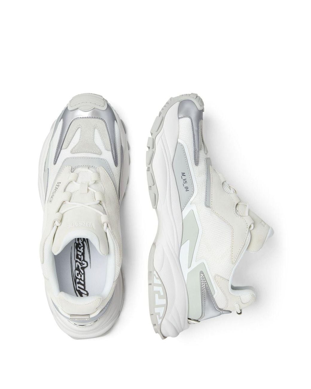 Versace White Mercury M Color Vs Color 04 Leather Sneakers for men