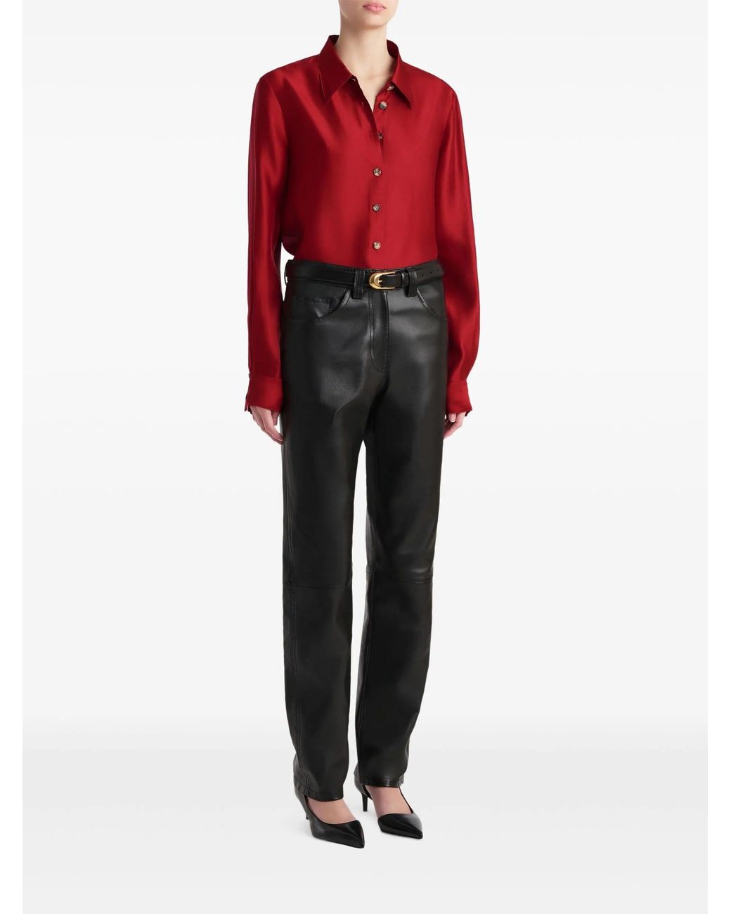 Khaite Red Auryn Top