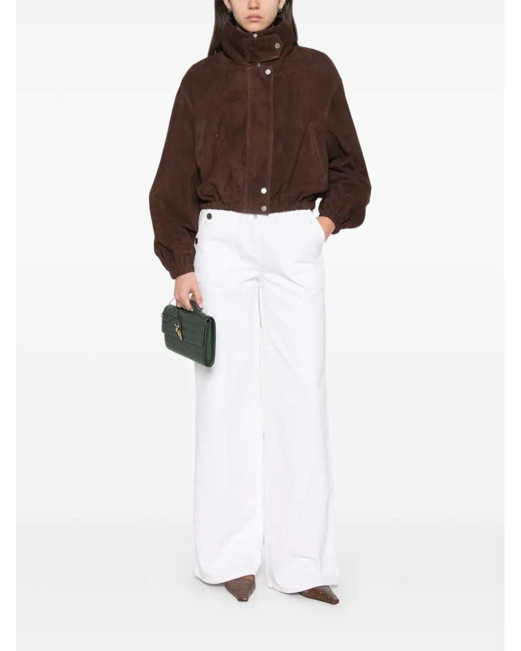 Max Mara White Wide-Leg Trousers