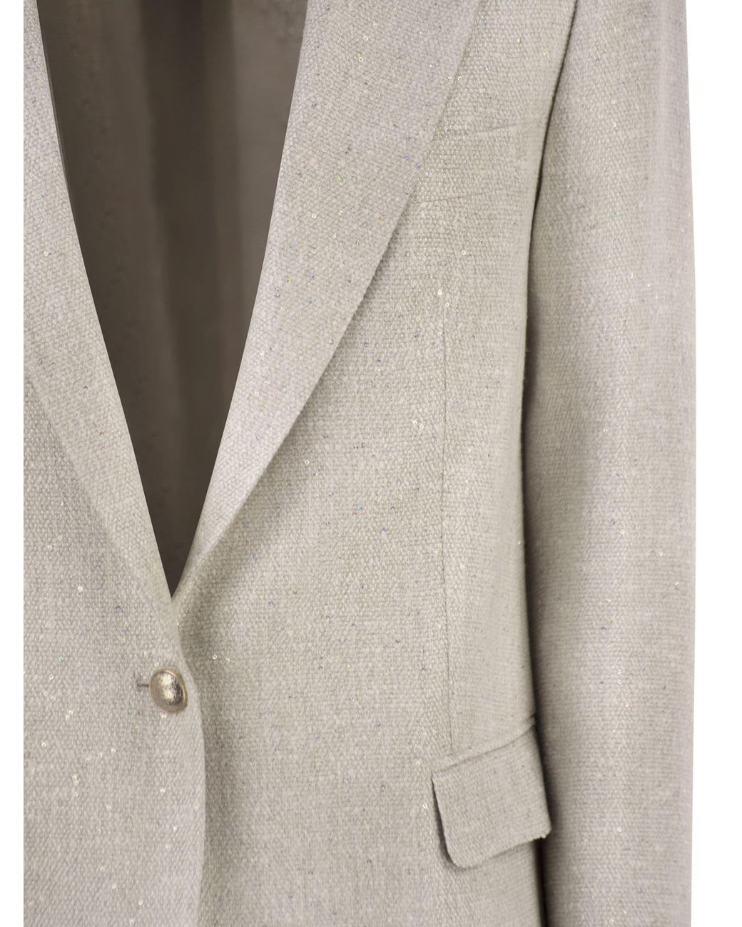 Tagliatore Natural Single-Breasted Bouclé-Effect Mélange Blazer