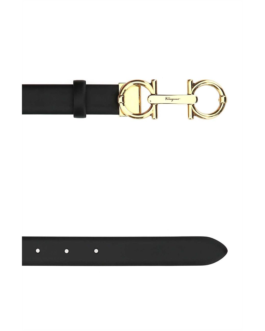 Ferragamo White Salvatore Antiqued-Tone Leather Belt (3.5 Cm)