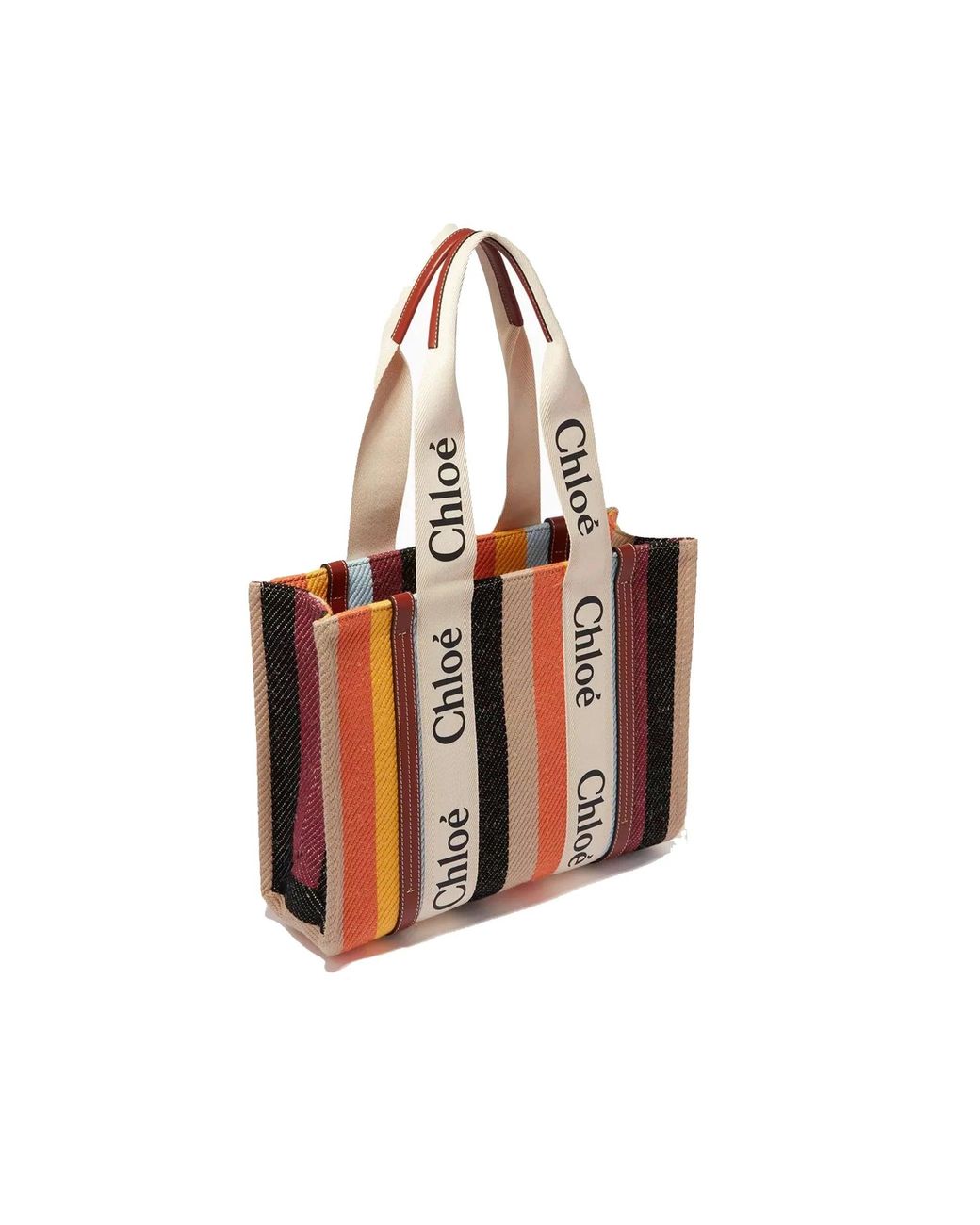 Chloé White Linen Tote Bag