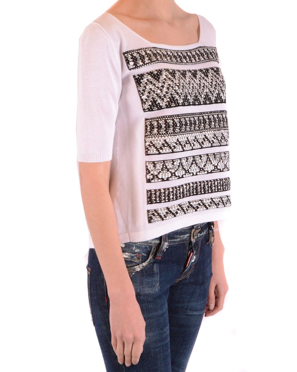 D.exterior White Tshirt Short Sleeves