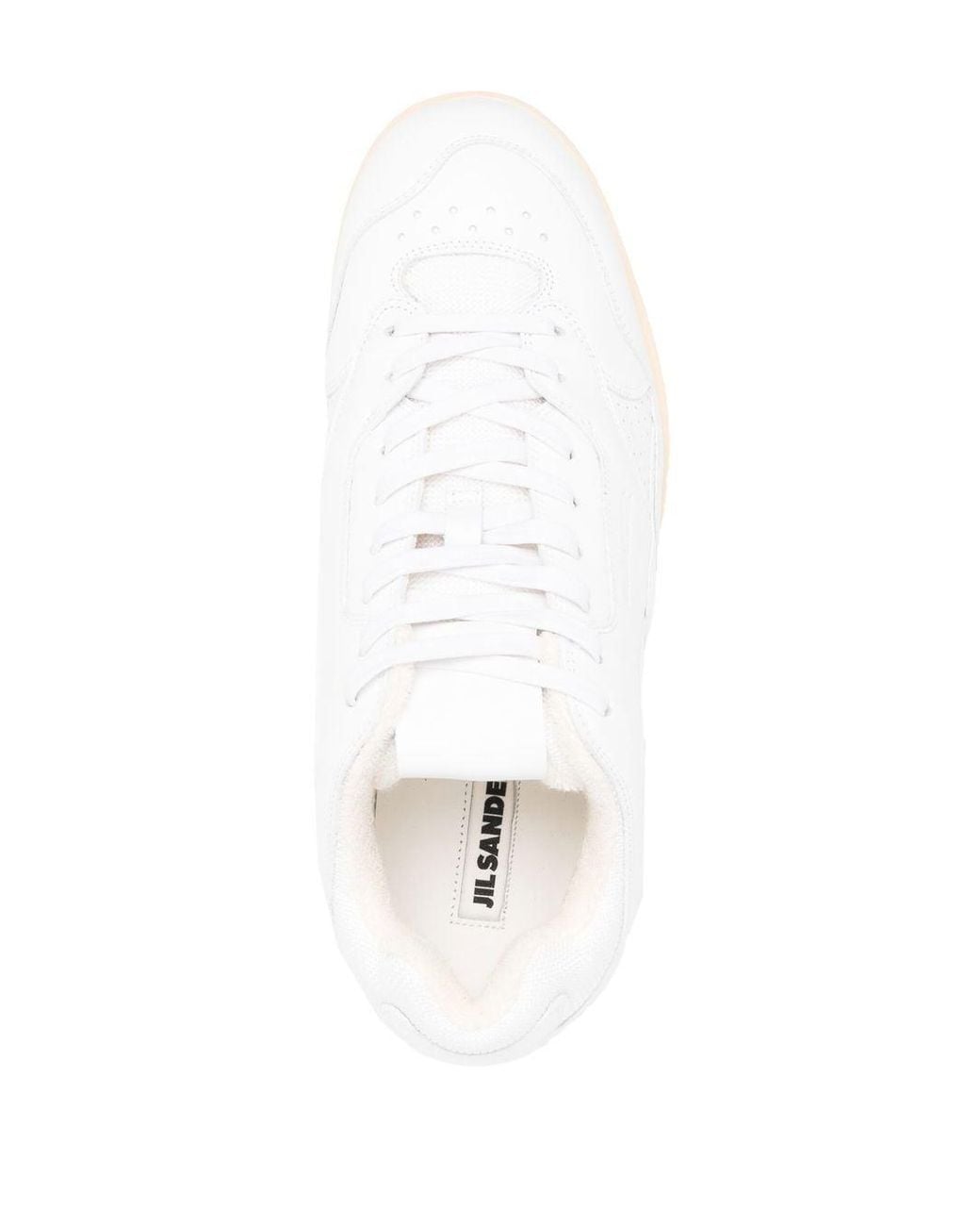 Jil Sander Jil Sanr getäfelte Low-Top-Turnschuhe in White für Herren