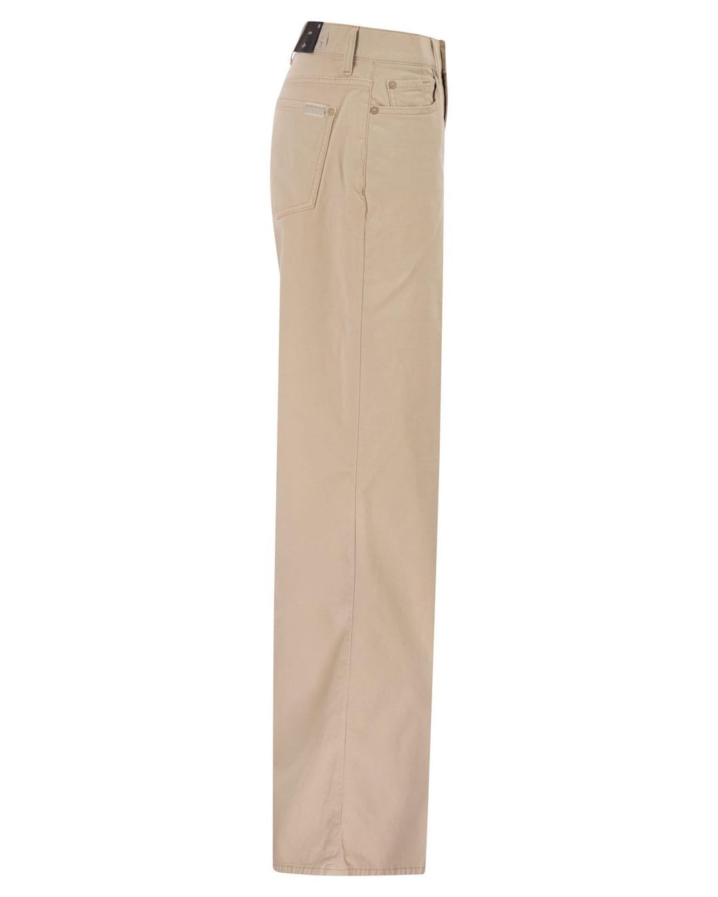 7 For All Mankind Natural Lotta Wide Leg Stretch Denim Jeans