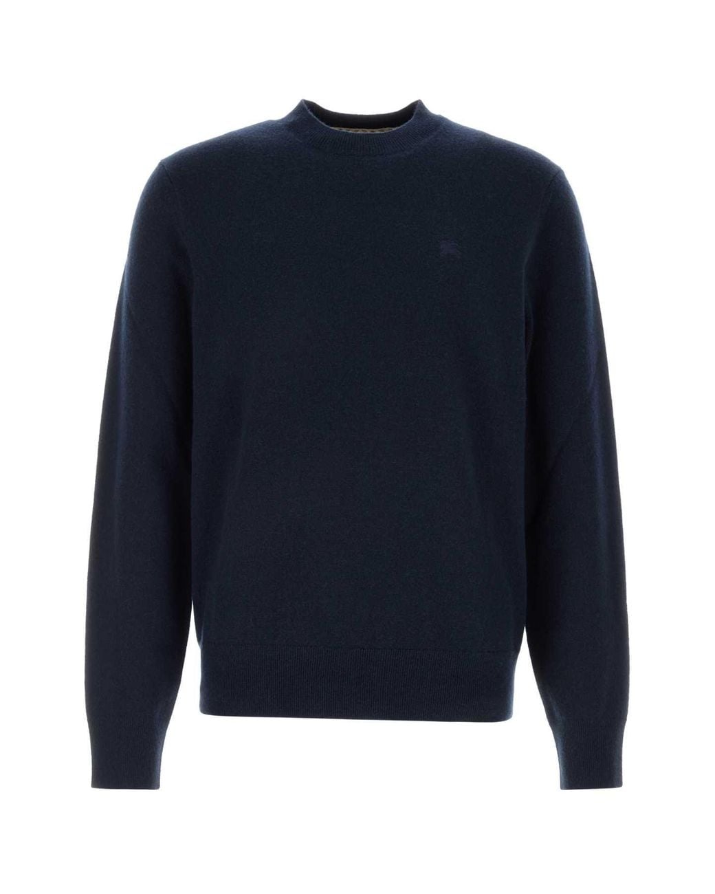 Burberry Blue Stretch Cashmere Blend Sweater for men
