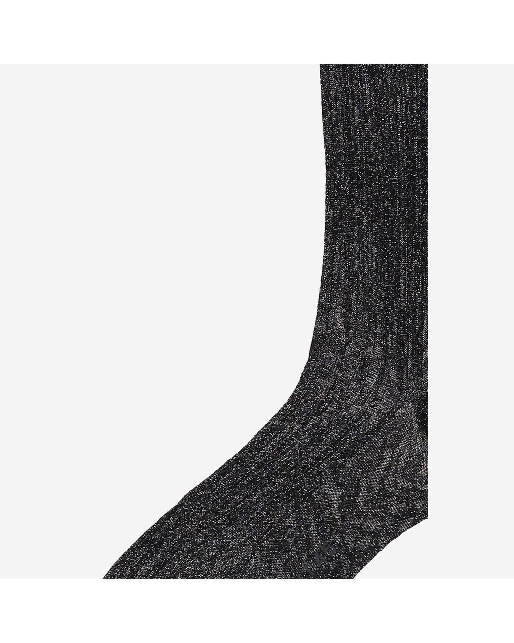 ANT45 Black Ribbed Viscose Blend Socks