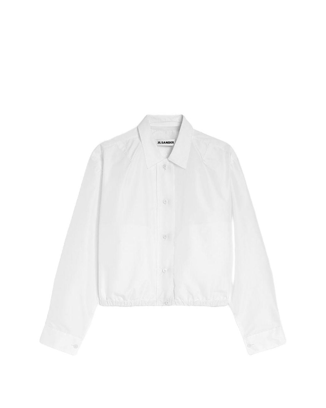 Jil Sander White Cropped Blouson Jacket