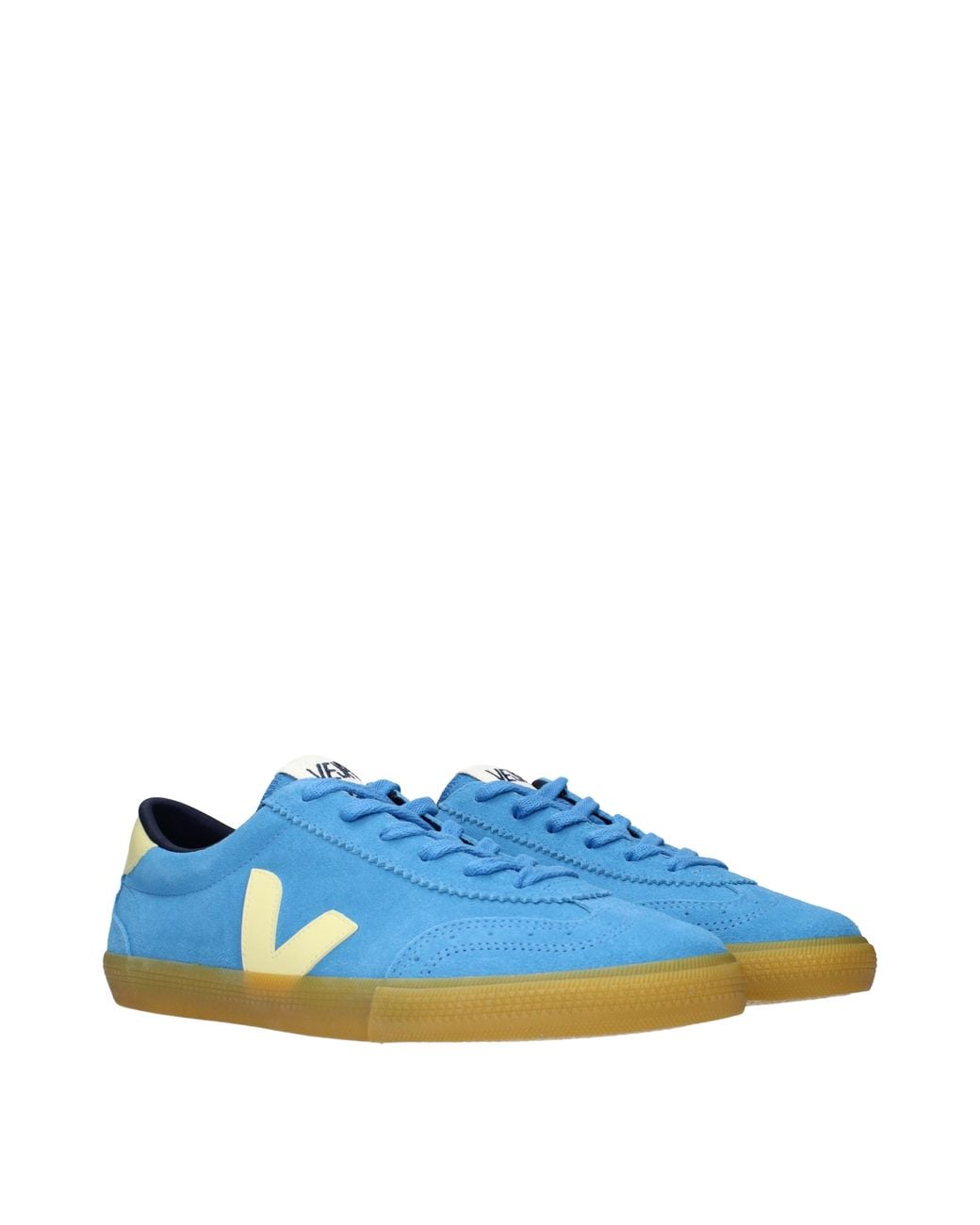 Veja Blue Sneakers Suede Sky/Sole for men