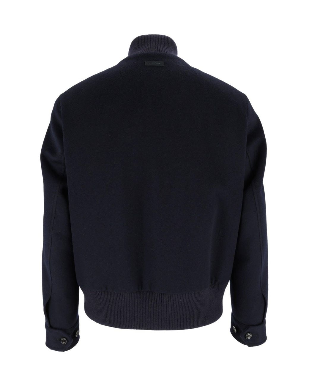 Lardini Blue Structured High Collar Jacket