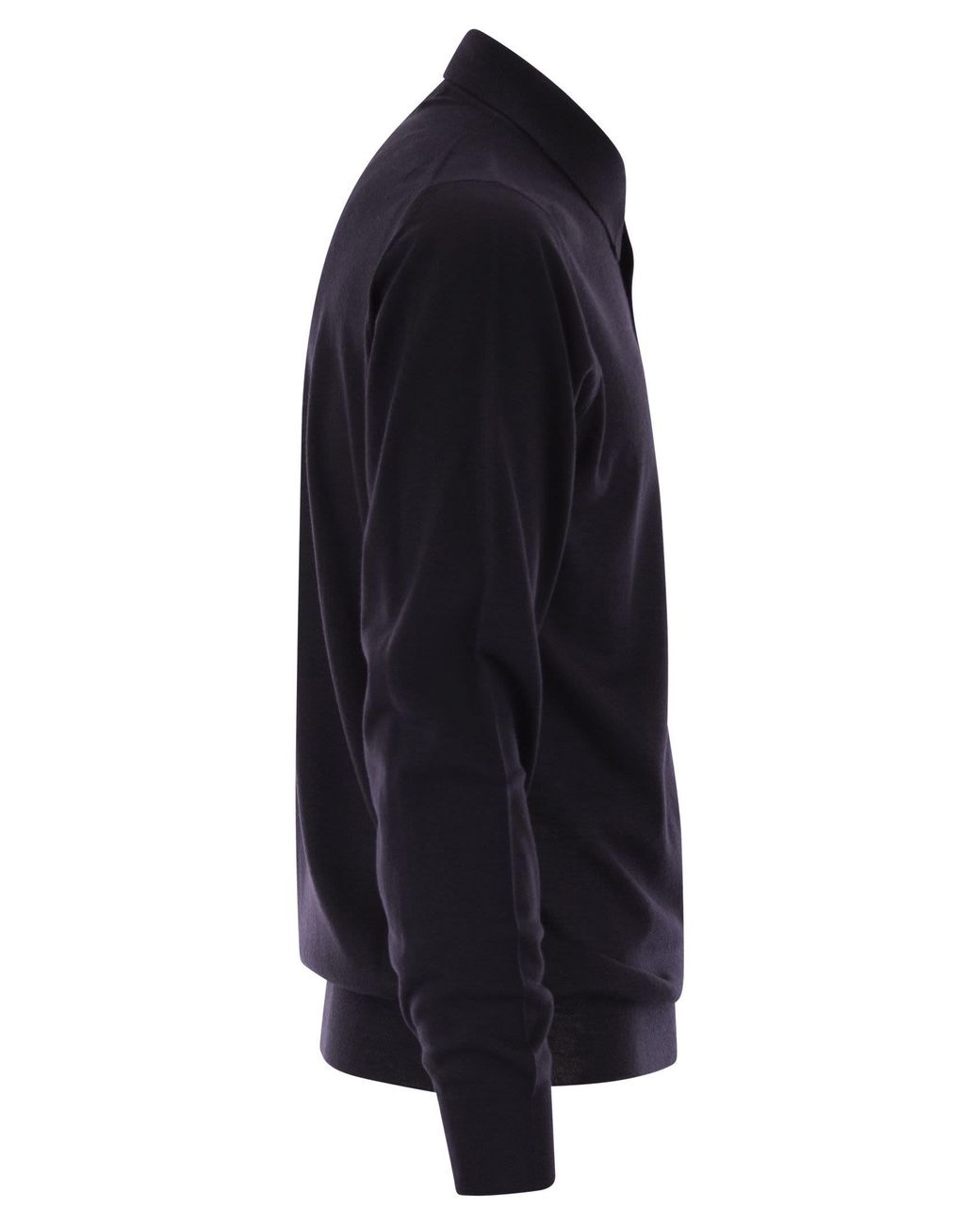Fedeli Virgin Wool Polo Shirt in het Blue voor heren