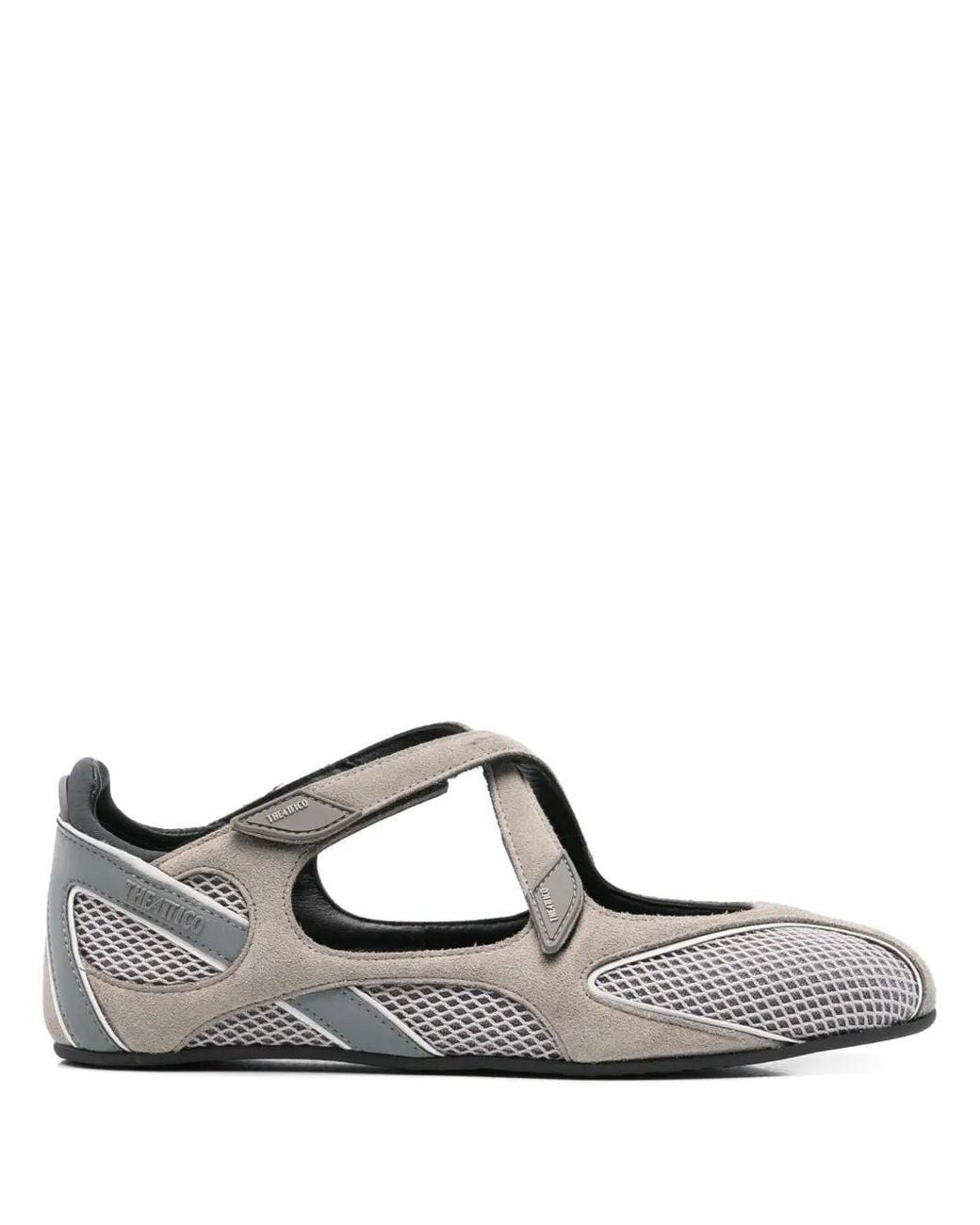 The Attico Gray 'Floor01' Ballerina Flat