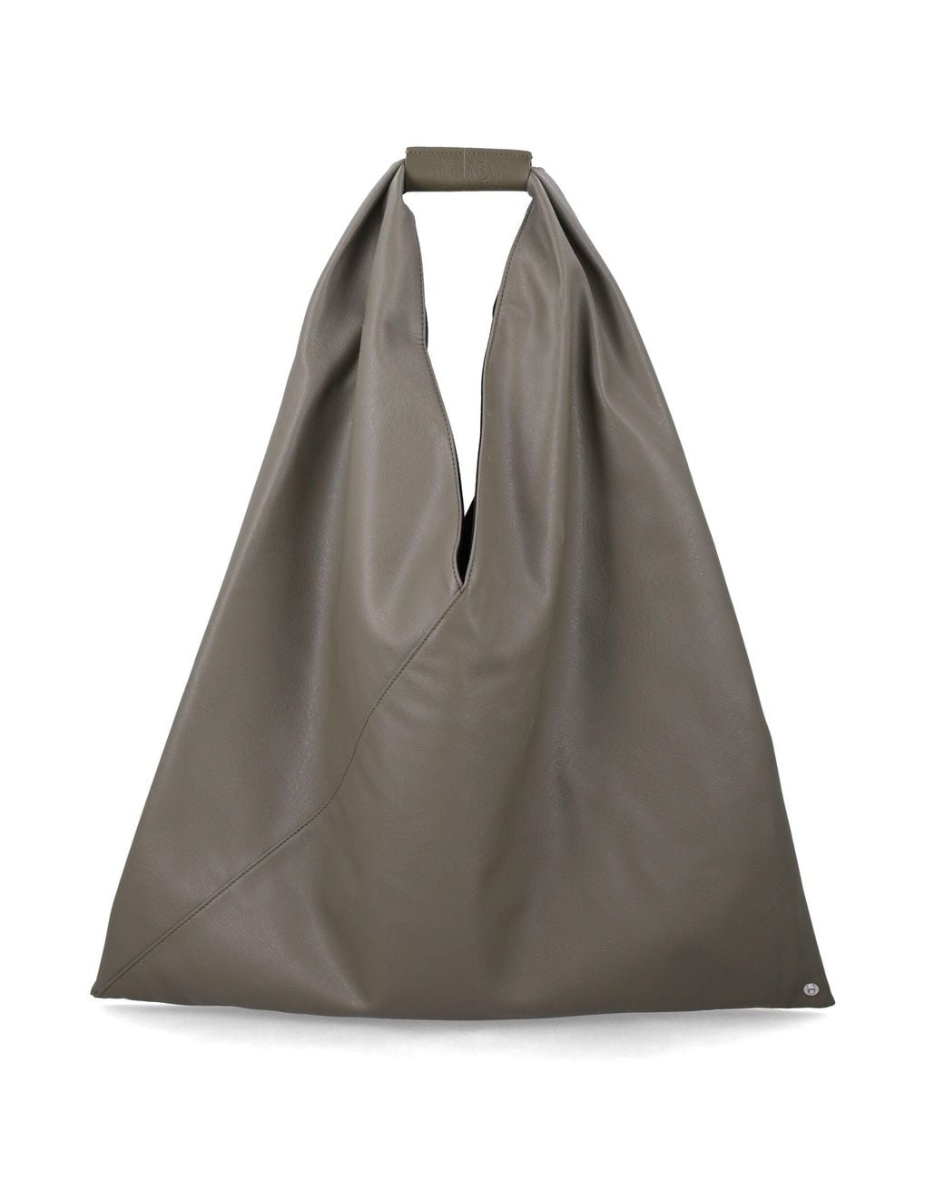 MM6 by Maison Margiela Gray Japanese Origami-Style Leather-Effect Mini Handbag With Snap-Adjustable Shape