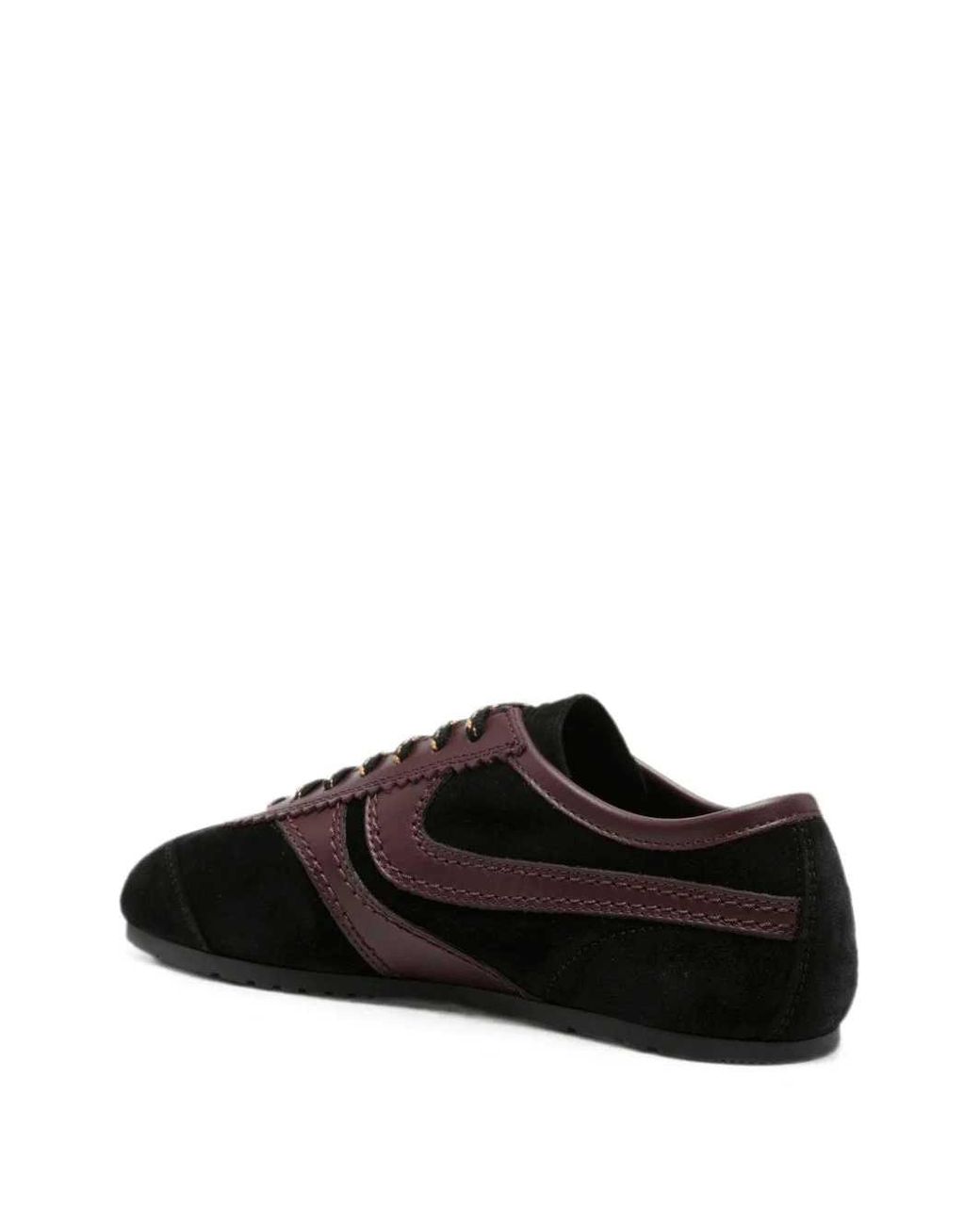 Dries Van Noten Black Panelled Leather Sneakers