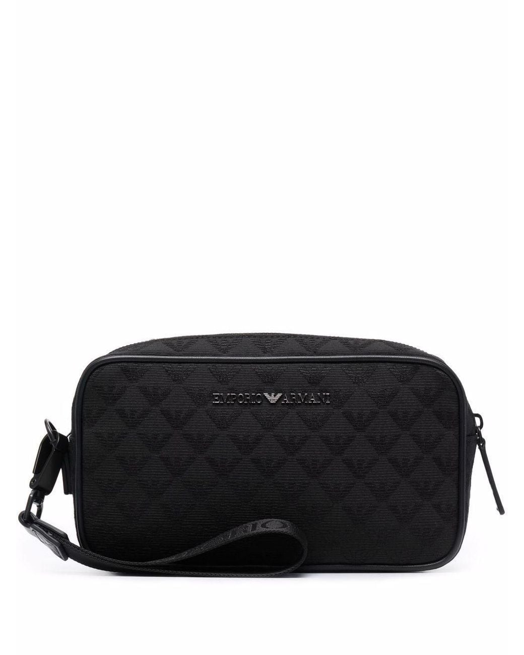 Emporio Armani Black Allover Logo Beauty Case