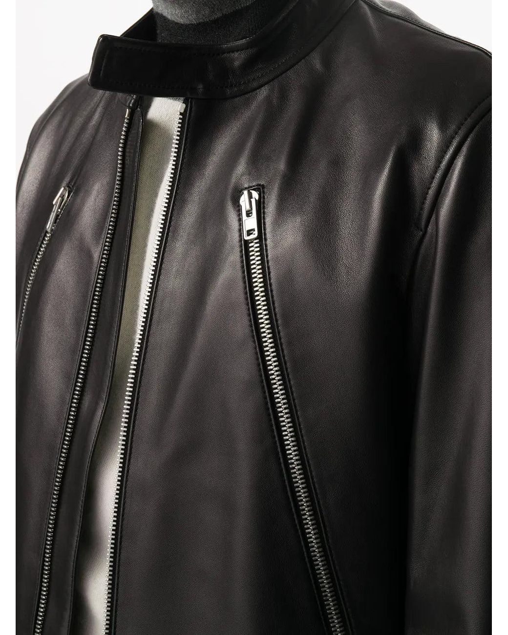 Maison Margiela Black Lambskin Leather Coat for men